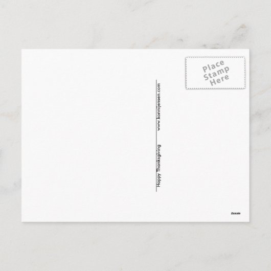 Happy Thanksgiving Varken en Turkije Feestdagenkaart (Achterkant)