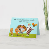 Happy Thanksgiving verjaardagstaarten, Turkije, ta Kaart (Voorkant)