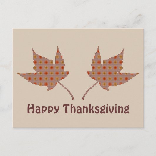 Happy Thanksgiving verlaat Briefkaart (Voorkant)