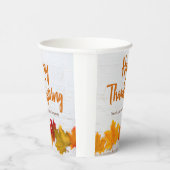 Happy Thanksgiving verlaat Custom Company Party Papieren Bekers (Rechts)