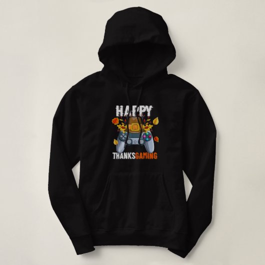 Happy Thanksgiving Video Game Controller Pilgrim C Hoodie (Design voorkant)