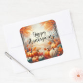 Happy Thanksgiving Vierkante Sticker (Envelop)