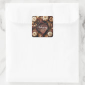 Happy Thanksgiving Vierkante Sticker (Tas)