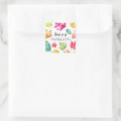 Happy Thanksgiving Vierkante Sticker (Tas)