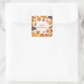 Happy Thanksgiving Vierkante Sticker (Tas)