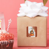 Happy Thanksgiving Vierkante Sticker