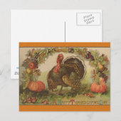 Happy Thanksgiving Vintage Art Cards Feestdagenkaart (Voorkant / Achterkant)