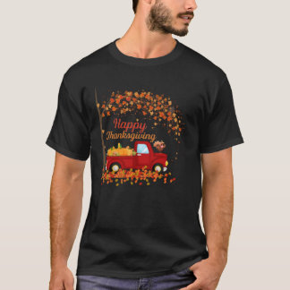Happy Thanksgiving Vintage Red Truck T-shirt