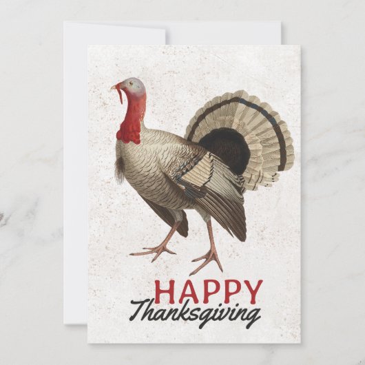 Happy Thanksgiving Vintage Turkey Bird Fall  Feestdagenkaart (Voorkant)