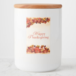 Happy Thanksgiving Voedselcontainer Etiket