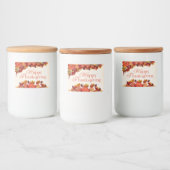 Happy Thanksgiving Voedselcontainer Etiket (Flessen)