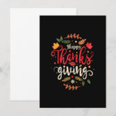 Happy Thanksgiving voor jongens Meisjes Kinder Tha Kaart (Voorkant / Achterkant)