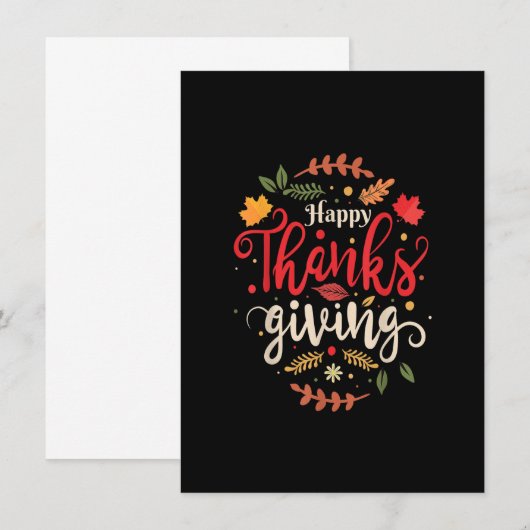 Happy Thanksgiving voor jongens Meisjes Kinder Tha Kaart (Voorkant / Achterkant)