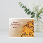 Happy Thanksgiving voor jou en je familie Briefkaa Briefkaart (Staand voorkant)