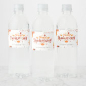Happy Thanksgiving Waterfles Etiket (Flessen)