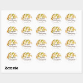 Happy Thanksgiving Waterverf Fall Leaves Ronde Sticker (Vel)