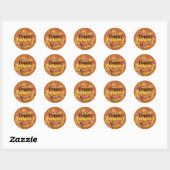 Happy Thanksgiving Waterverf Fall Leaves Wreater Ronde Sticker (Vel)