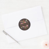 HAPPY THANKSGIVING WATERVERF FESTIVE HERFST FOLIAG RONDE STICKER (Envelop)