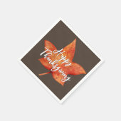 Happy Thanksgiving Waterverf Herfst Maple Leaf Servet (Hoek)