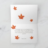 Happy Thanksgiving Waterverf Maple Leaf Kaart (Binnen)