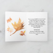 Happy Thanksgiving Waterverf Maple Leaves Feestdagen Kaart (Binnen)