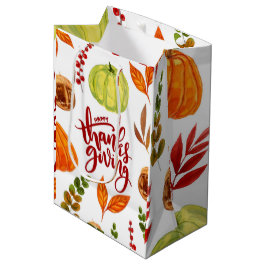 Happy Thanksgiving Waterverf Medium Cadeauzakje