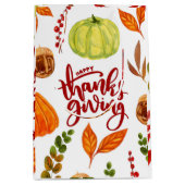 Happy Thanksgiving Waterverf Medium Cadeauzakje (Voorkant)