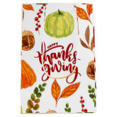 Happy Thanksgiving Waterverf Medium Cadeauzakje (Achterkant)