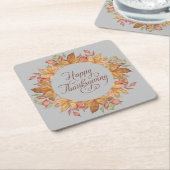 Happy Thanksgiving-Waterverf najaar Kartonnen Onderzetters (Schuin)