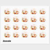 HAPPY THANKSGIVING WATERVERF PUMPKIN GARDEN RONDE STICKER (Vel)