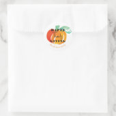 Happy Thanksgiving Waterverf Pumpkin Hand Painted Ronde Sticker (Tas)