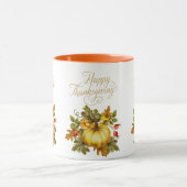 Happy Thanksgiving Waterverf Pumpkin, Roos Hips Mok (Midden)