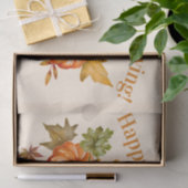 Happy Thanksgiving Waterverf Pumpkins and Leaves Tissuepapier (Geschenk)