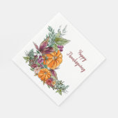 Happy Thanksgiving Waterverf Pumpkins Autumn Servet (Hoek)