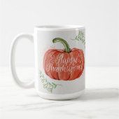 Happy Thanksgiving - WC-pompoen met Word Art Koffiemok (Links)