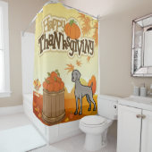 Happy Thanksgiving Weimaraner Douchegordijn (In situ)