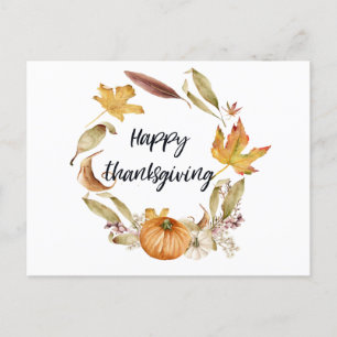 Happy Thanksgiving, Wenskaart in het najaar Briefkaart