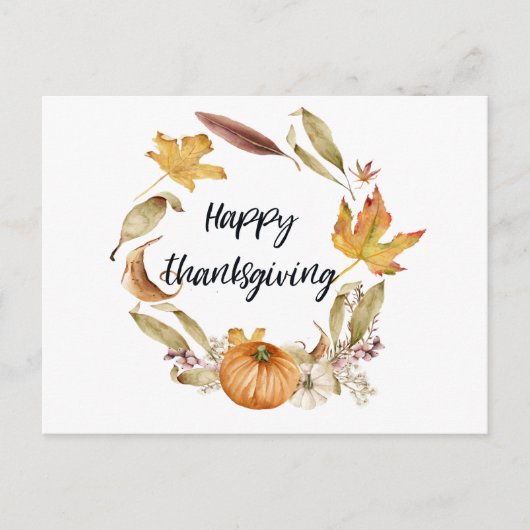 Happy Thanksgiving, Wenskaart in het najaar Briefkaart (Voorkant)