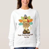 Happy Thanksgiving wenst kalkoen sweatshirt (Voorkant)