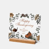 Happy Thanksgiving Westerne Herfst Oogst Bull Skul Acryl Bord (Hoek)