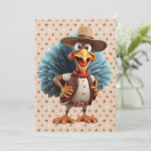 Happy Thanksgiving Westerne Turkije Kaart (Staand voorkant)