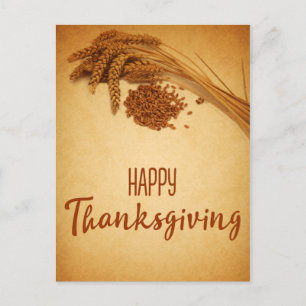 Happy Thanksgiving Wheat Corn Feestdagenkaart