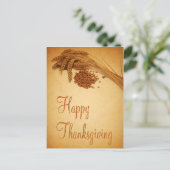  Happy Thanksgiving Wheat Corn Feestdagenkaart (Staand voorkant)