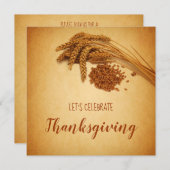  Happy Thanksgiving Wheat Corn Kaart (Voorkant / Achterkant)