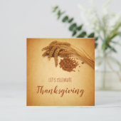 Happy Thanksgiving Wheat Corn Kaart (Staand voorkant)