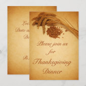  Happy Thanksgiving Wheat Corn Kaart (Voorkant / Achterkant)