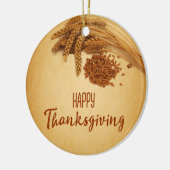  Happy Thanksgiving Wheat Corn Keramisch Ornament (Links)