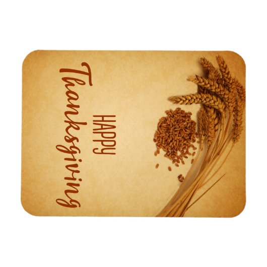 Happy Thanksgiving Wheat Corn Magneet (Horizontaal)