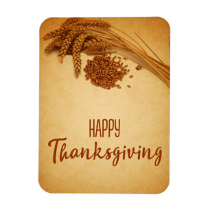 Happy Thanksgiving Wheat Corn Magneet