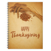 Happy Thanksgiving Wheat Corn Notitieboek (Voorkant)